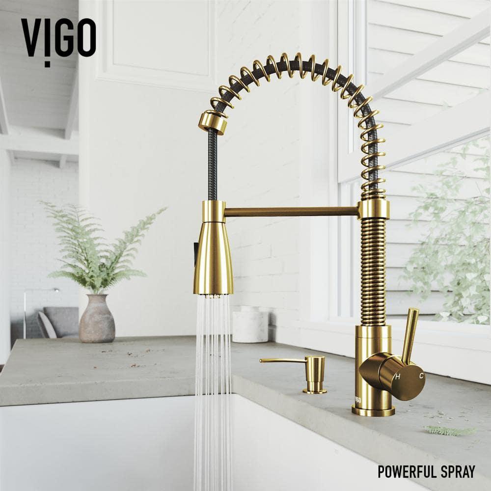 Brant Pull Down Single Handle Kitchen Faucet with Optional Soap Dispenser
