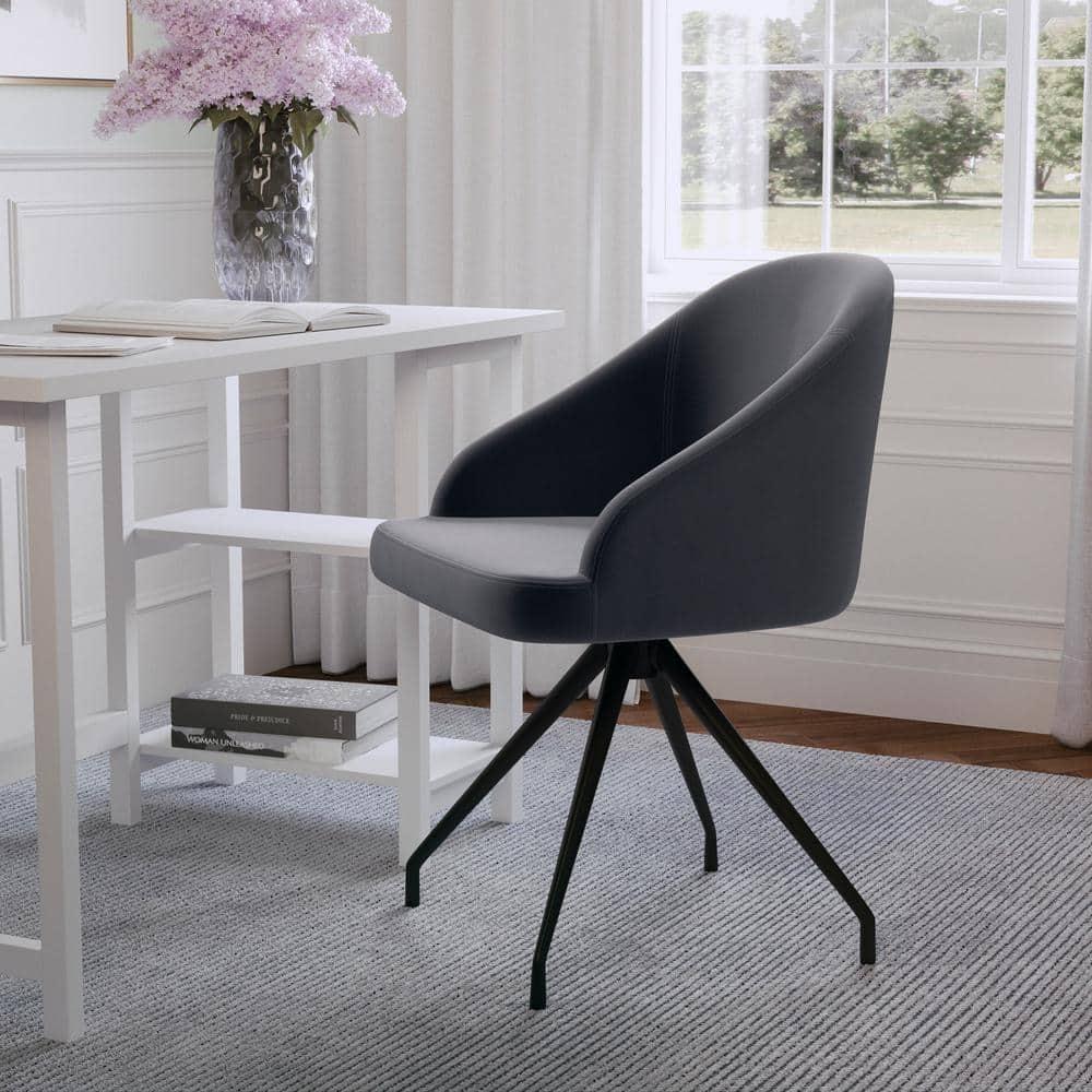 Martha Stewart Martha Stewart Sora Upholstered Stationary Swivel Home Office Chair
