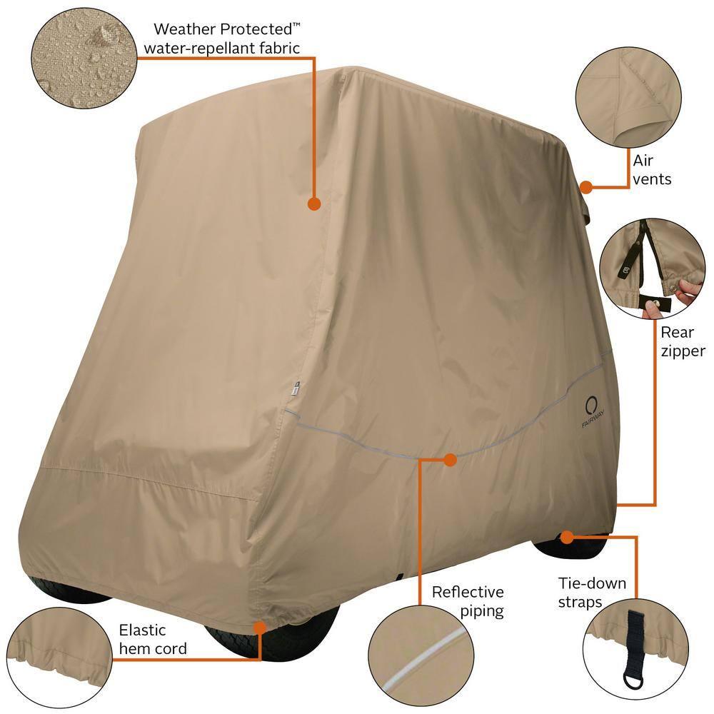 Classic Accessories Fairway Elastic Mildew Resistant Golf Cart Cover By Classic Accessories
