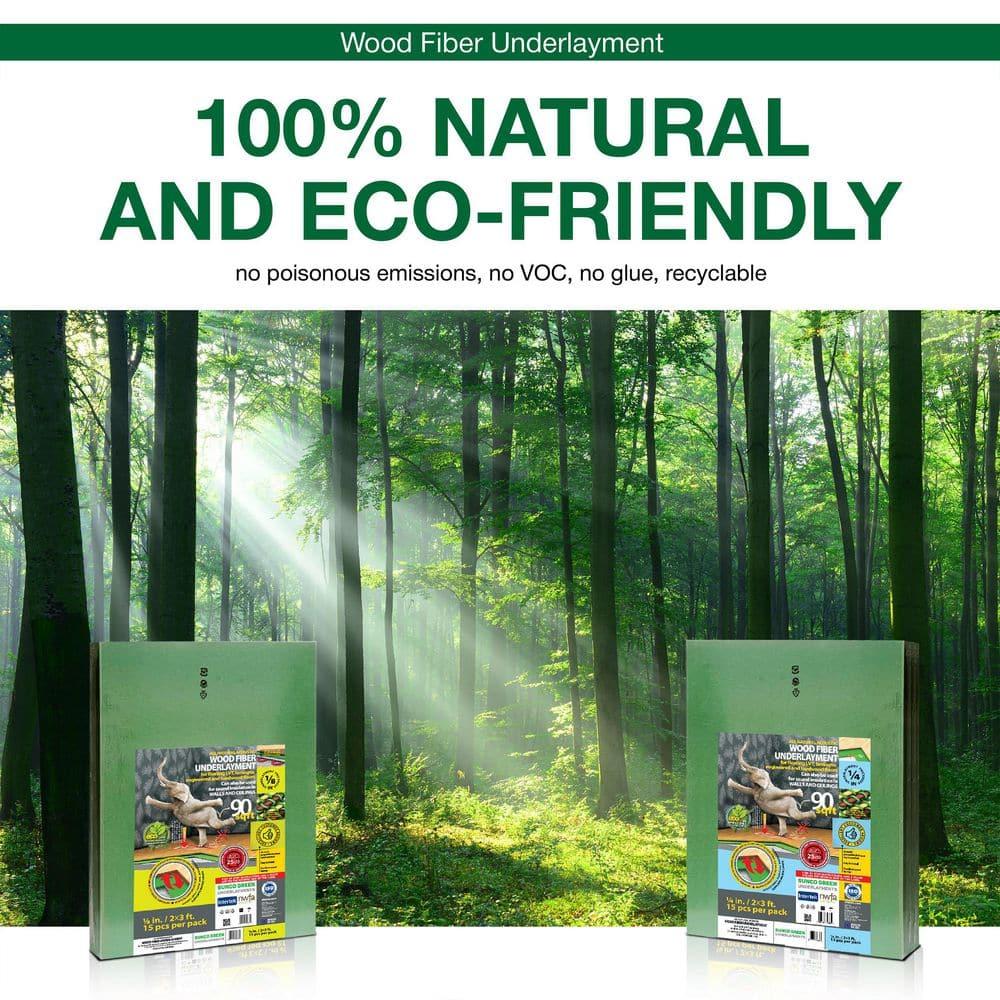 STEICO Wood Fiber Underlayment 6mm, 1/4 inches, 90 Square Feet