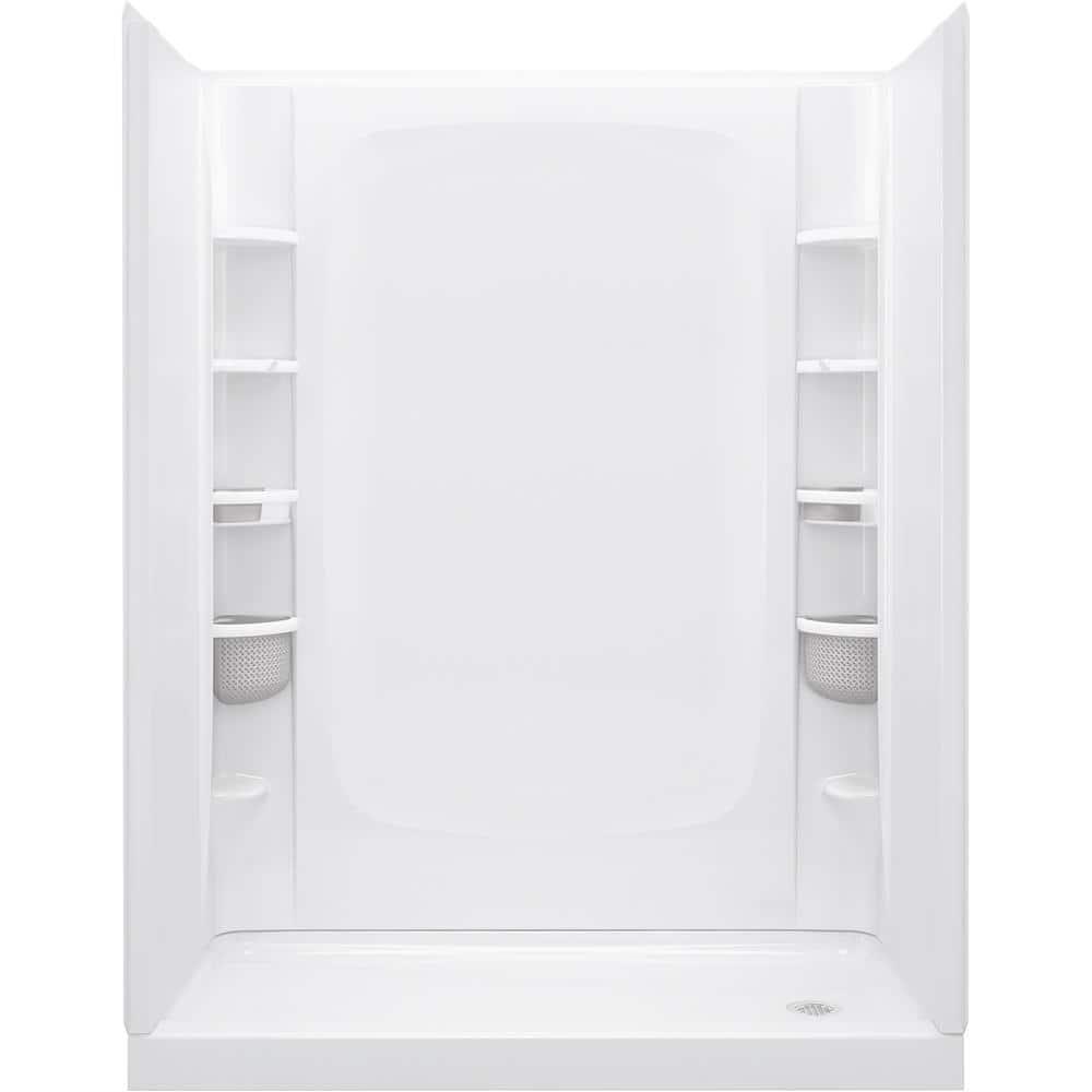 STORE+ 12-Piece Wall Mounted Shower Caddy in White Finish
