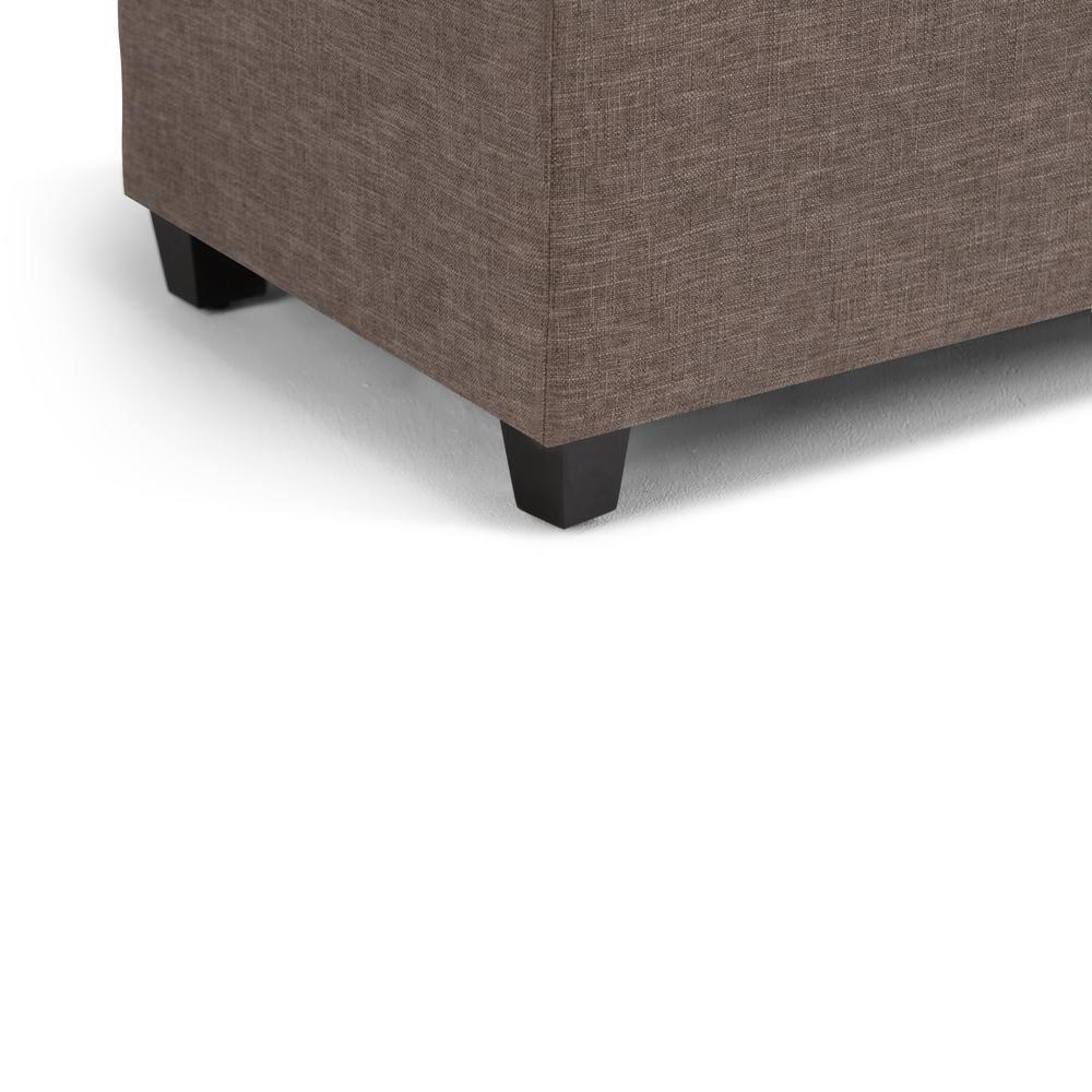 Simpli Home Sienna 33"W Upholstered Storage Ottoman Bench with Lift-Up Tufted Top