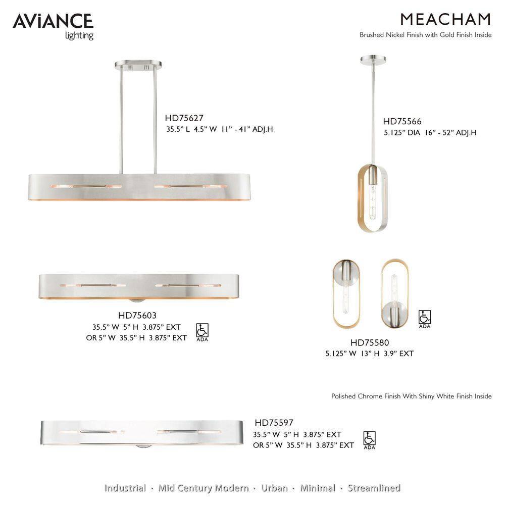 Livex Lighting Rave 4 - Light Chandelier in Brushed Nickel