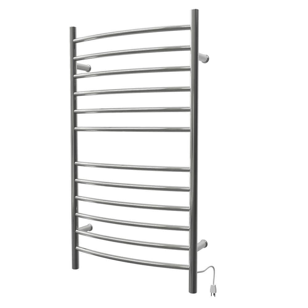 Radiant Large Curved Towel Warmer Hybrid Hardwired or Plug in
