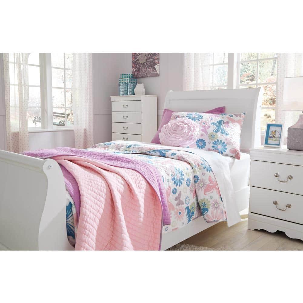 Signature Design by Ashley Traditional Anarasia Twin Sleigh Headboard  White