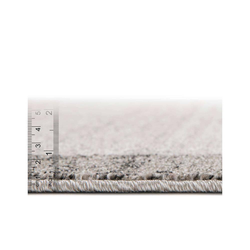Unique Loom Del Mar Collection Area Rug - Sarah (9'  x 12' Rectangle Light Gray/Gray)