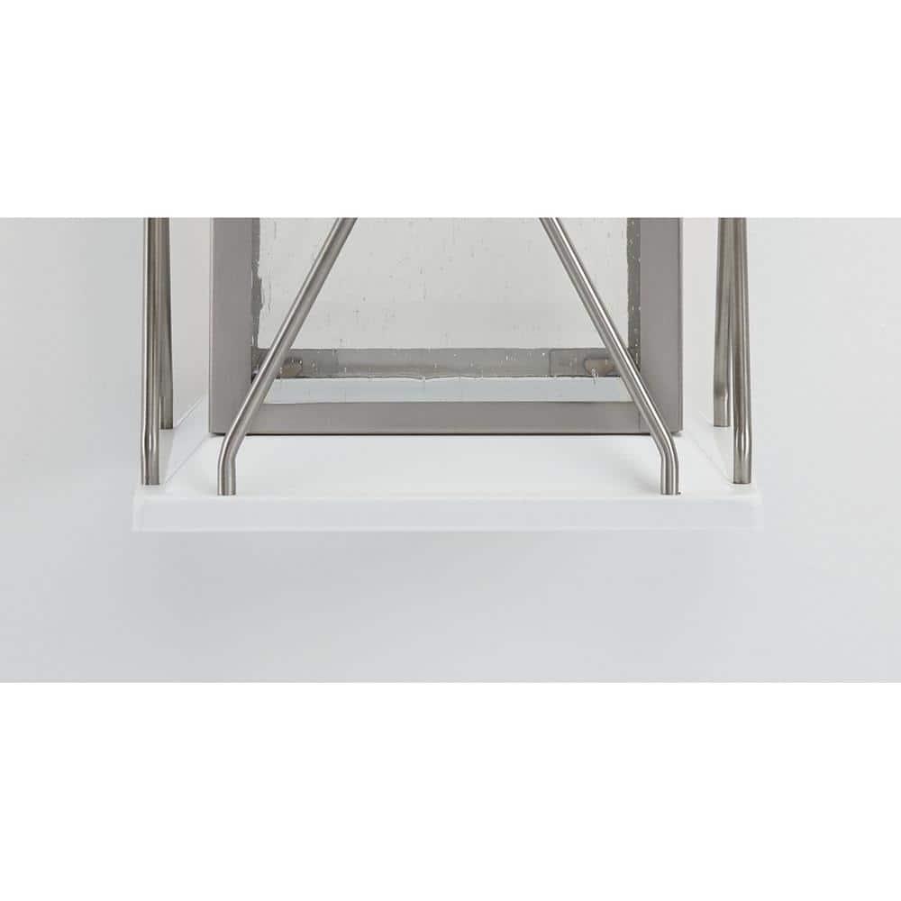 Progress Lighting Barlowe 1-Light Outdoor Wall Lantern in Stainless Steel with Clear Seeded Glass