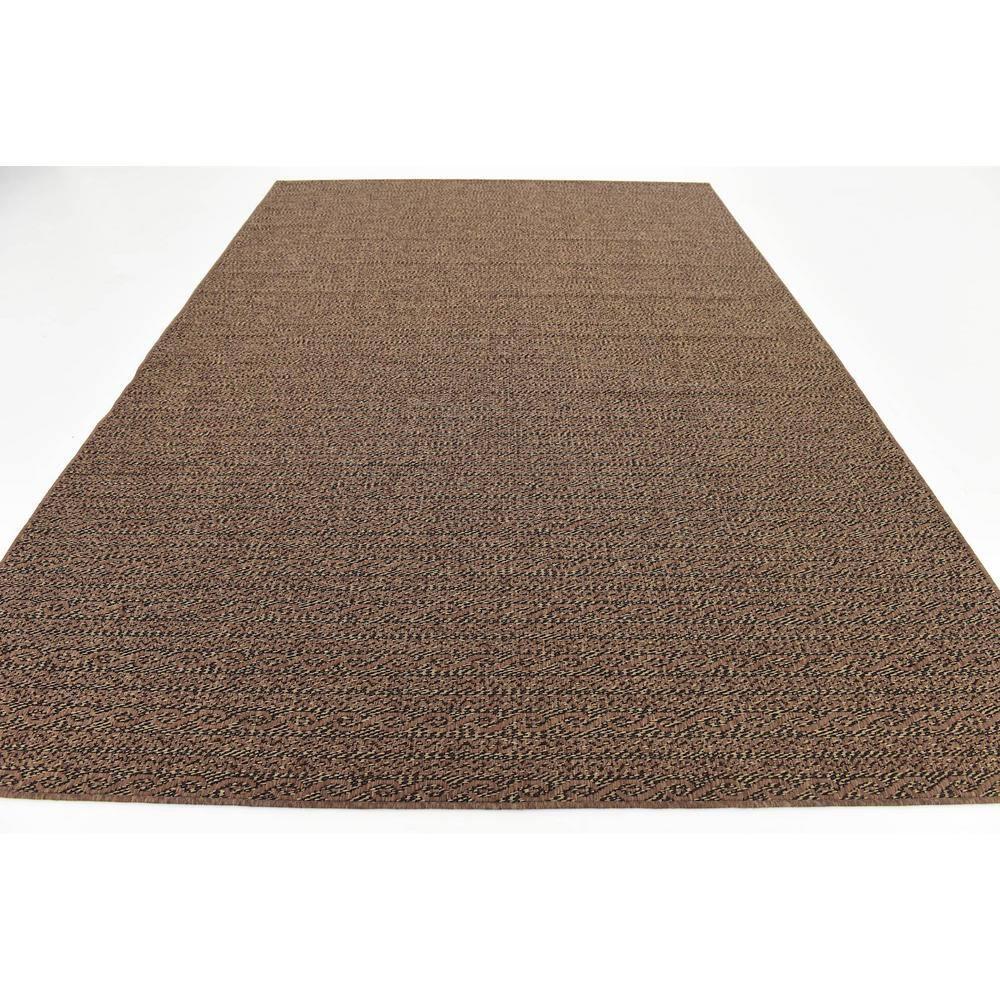 Unique Loom 8' 0 x 11' 4 Brown Outdoor Modern Links Area Rug