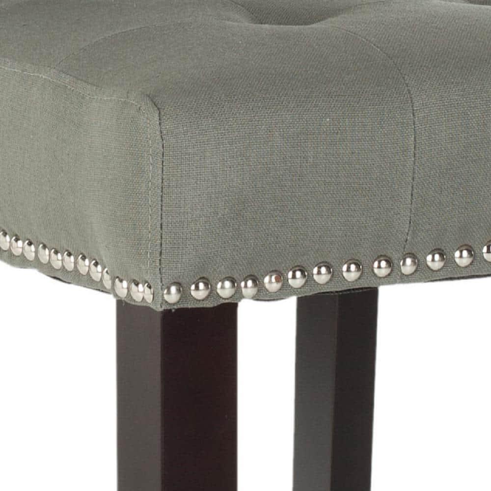 Thompson 23.9" Counter Stool with Silver Nail Heads - Seamist - Safavieh