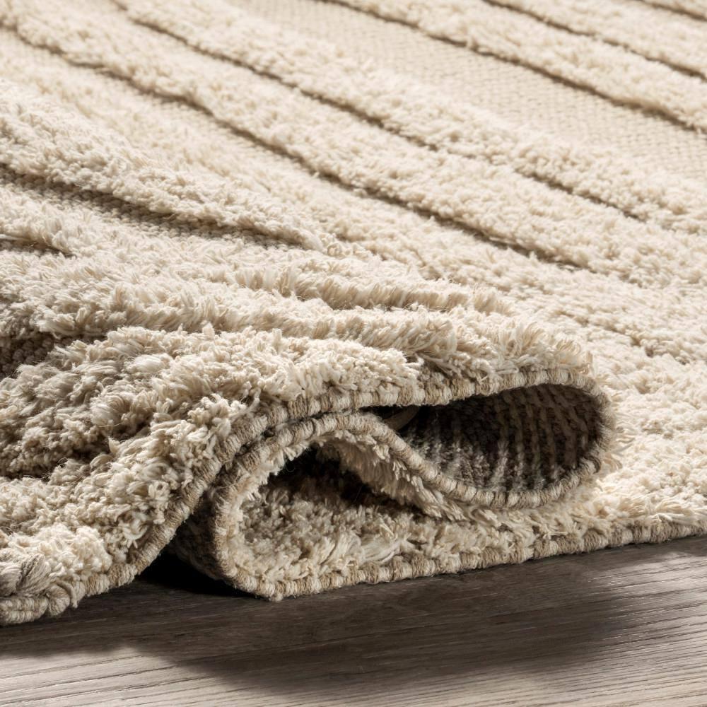 Dakota Fields Riley Textured Shag Ivory Area Rug
