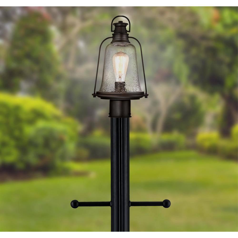 Westinghouse Lighting 6123400 Exterior Light Fixture Post with Ladder Rest, Textured Black