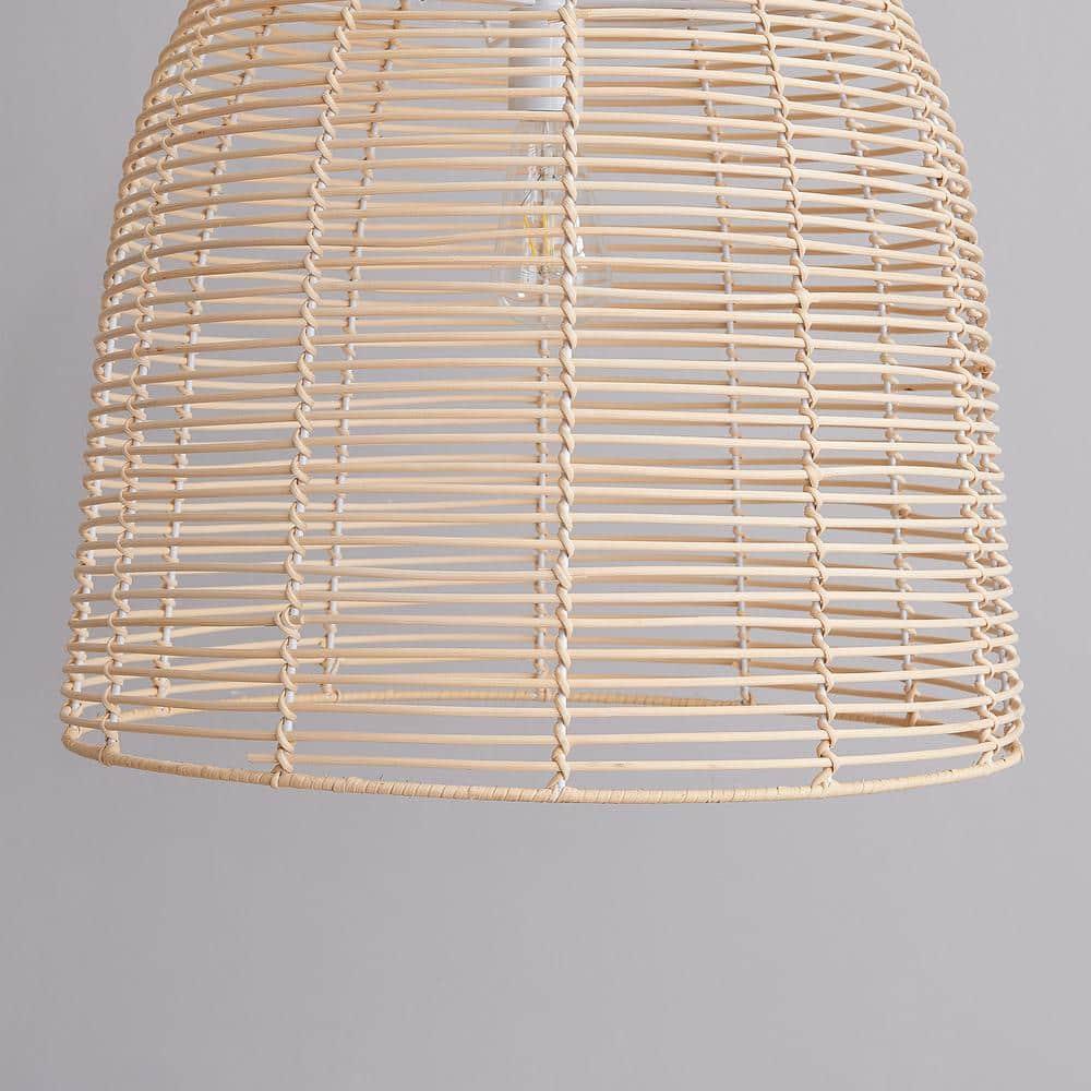 SEI Furniture Formosa Coastal Rattan Cage Pendant Lamp in Natural