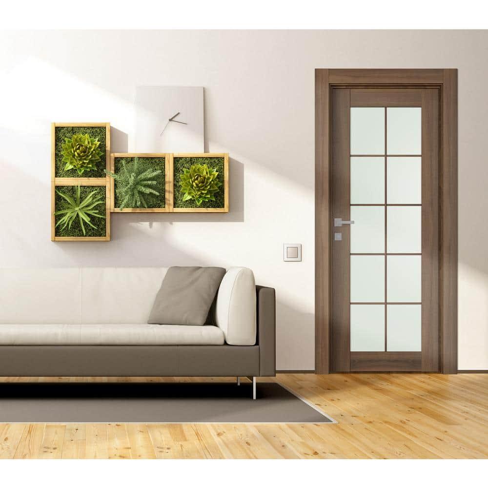 Belldinni Avon 10 Lite Solid Manufactured Wood and Glass Paneled Prefinished Standard Door