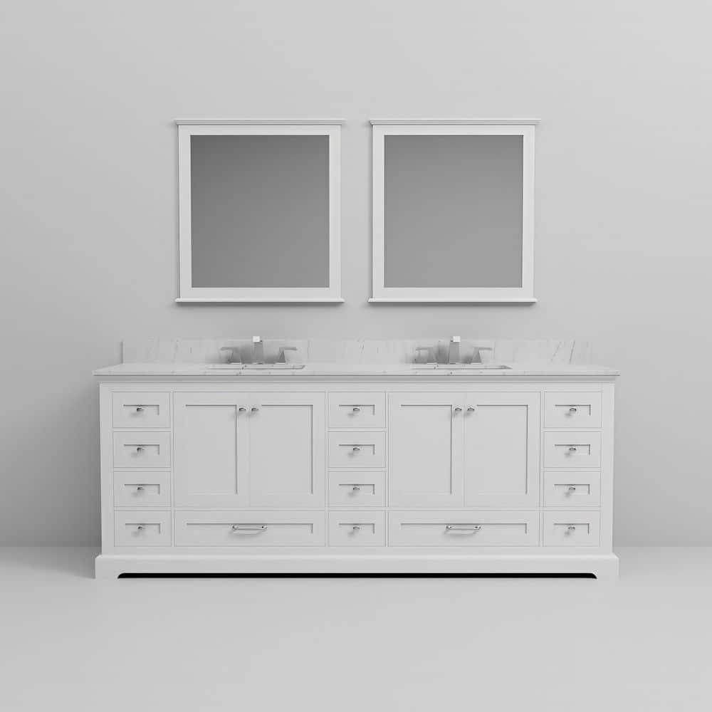 Lexora Dukes 84" Double Bathroom Vanity Base Only