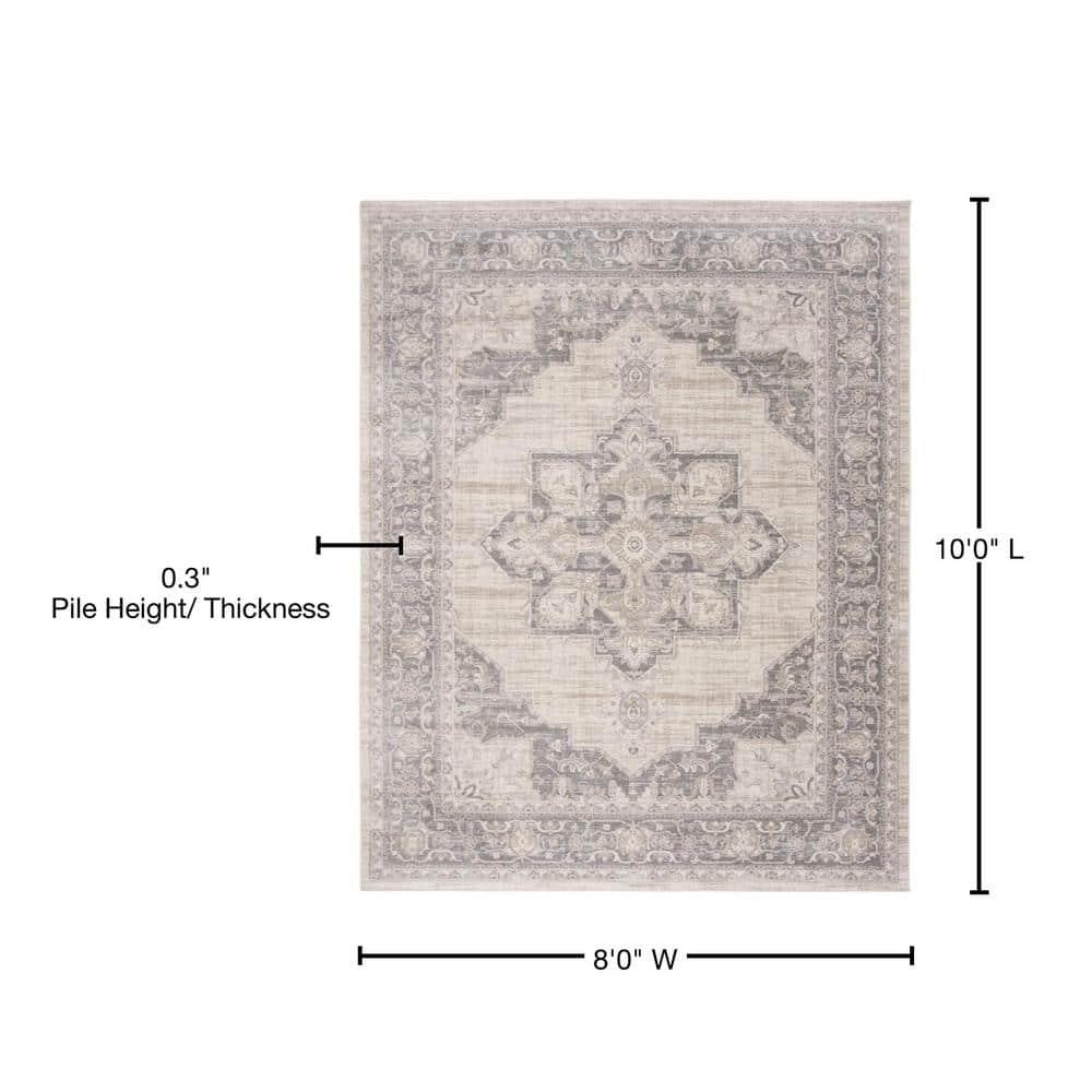 Kelly Clarkson Home Cardy Oriental Cream/Gray Area Rug & Reviews | Wayfair