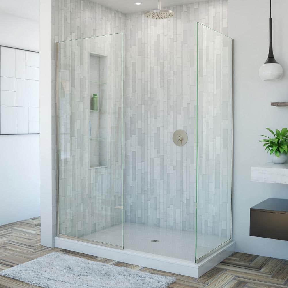 Linea 30"W x 72"H Frameless Fixed Glass Panel