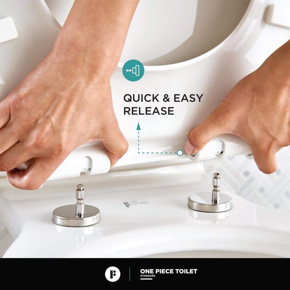 Dual-Flush Elongated One-Piece Toilet with High Efficiency Flush