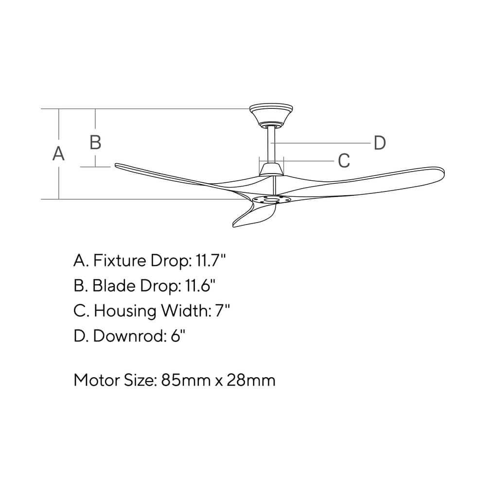 52-Inch Brushed Steel and Walnut LED Ceiling Fan