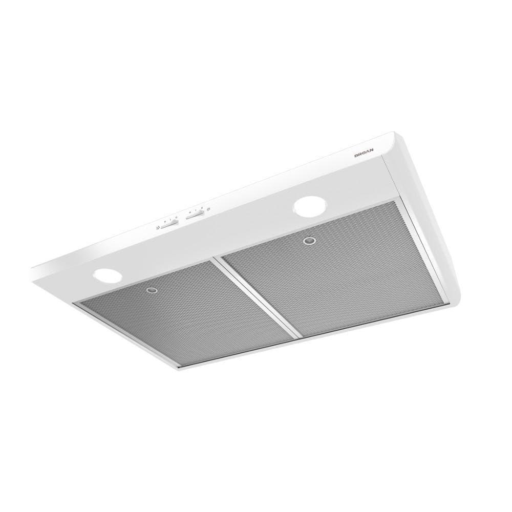 Broan NuTone Broan NuTone 30" Steel 250 CFM Convertible Under Cabinet Range Hood with Mesh Filter BKSH130WW