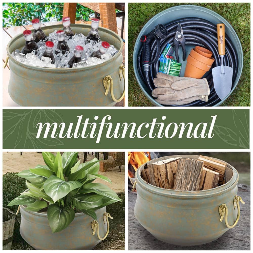 Good Directions Sedona Metal Container Hose Pot