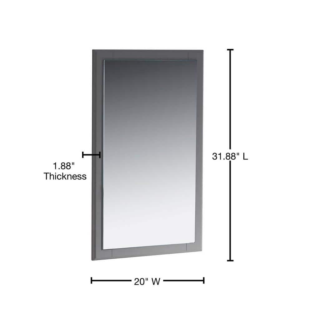 Oxford Wood Flat Wall Mirror