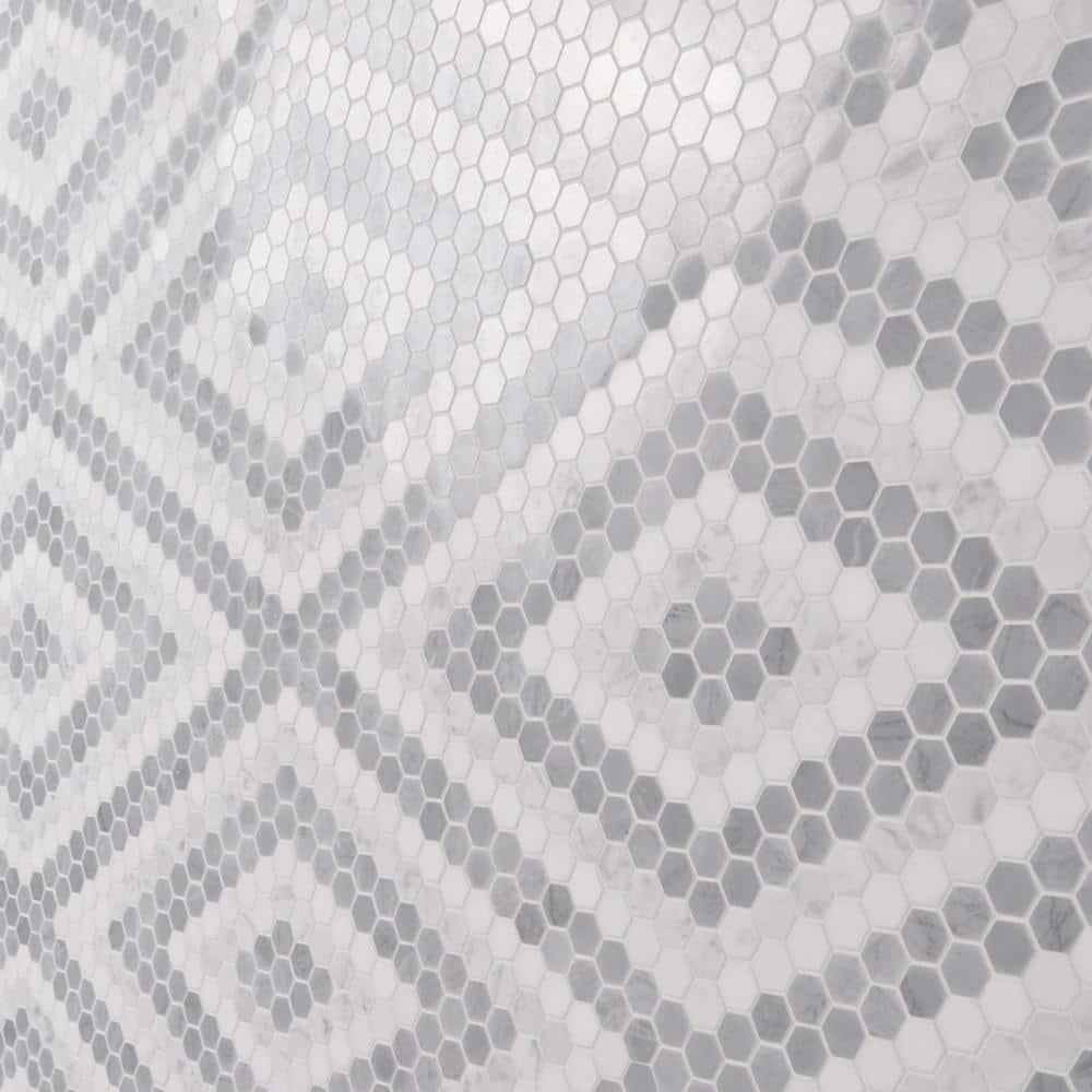 Hyperion 15.03'' W x 17.36'' L Marble Tile Mosaic Sheet