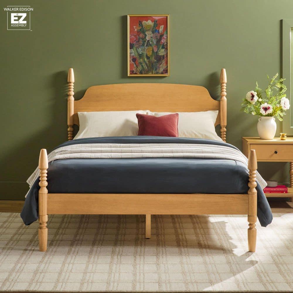 Vivienne Traditional Easy Assembly Solid Wood Turned Spindle Bed