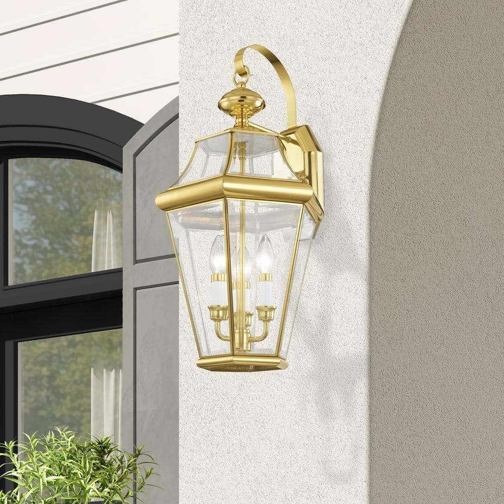Livex Lighting Georgetown 3 - Light Wall Light in  Polished Brass
