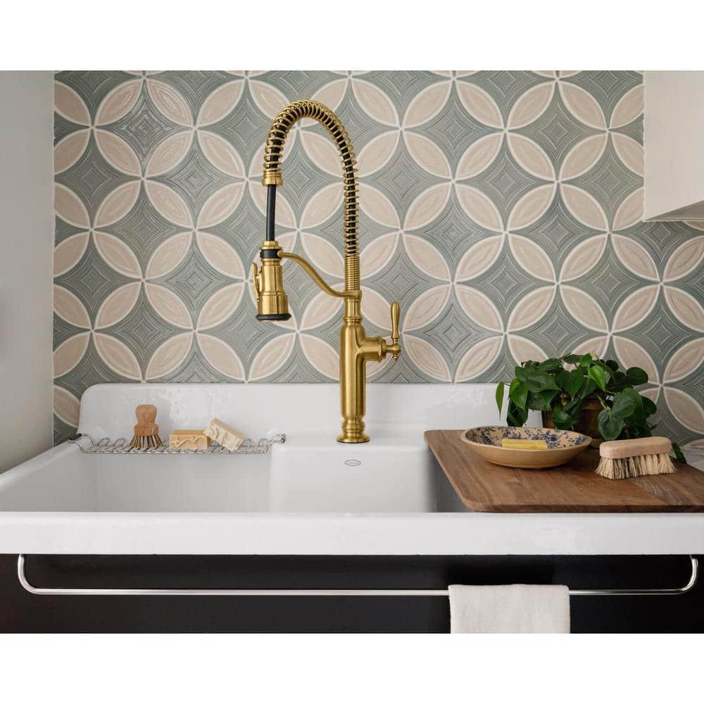 Kohler Tournant® Single Handle Semi-Professional Pre-Rinse Kitchen Faucet with Three-Function Pull Down Sprayer