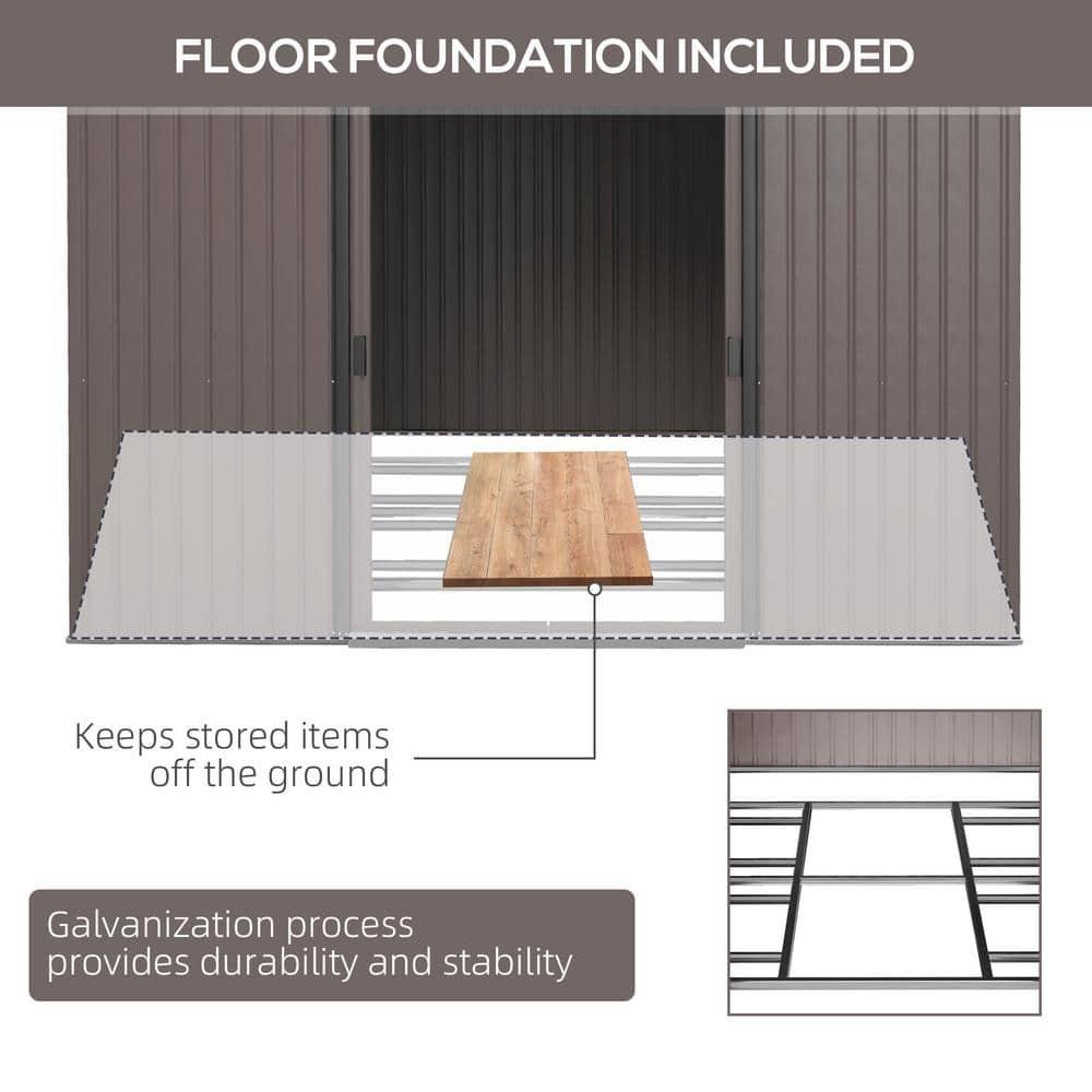 11 ft. W x 13 ft. D Stainless Steel Tool Shed