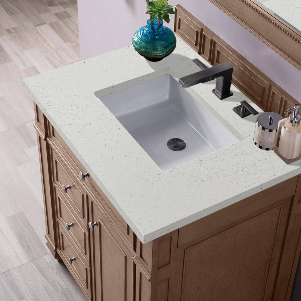 Bristol 30'' Dark Wood Single Vanity with Porcelain Sink