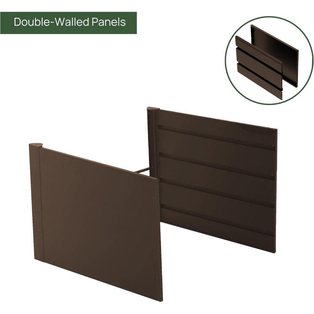 Vego Garden Modern 32" Tall Metal Outdoor Long Planter Box