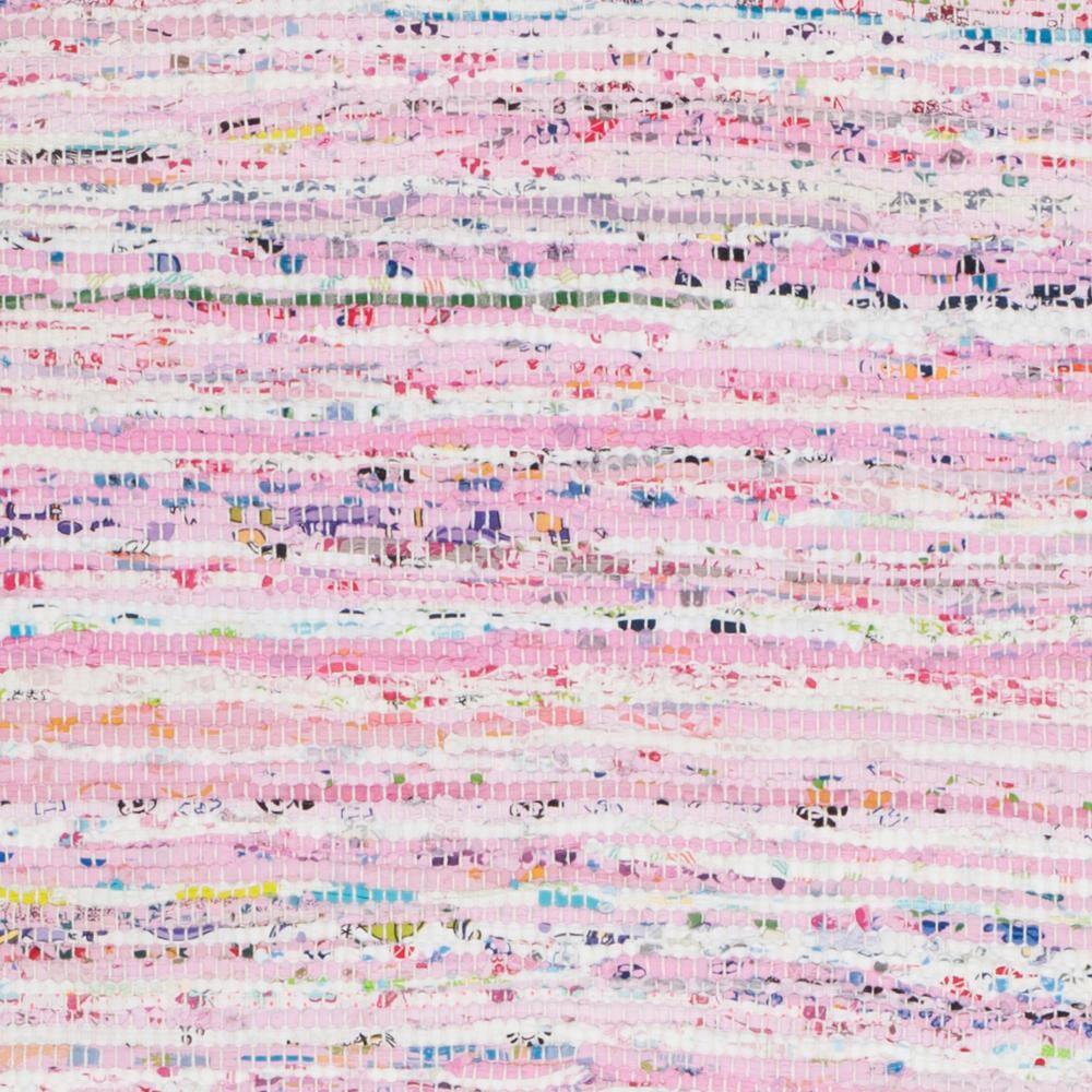 Rag Rug RAR125 Hand Woven Indoor Runner Rug - Light Pink/Multi - 2'3"x6' - Safavieh.