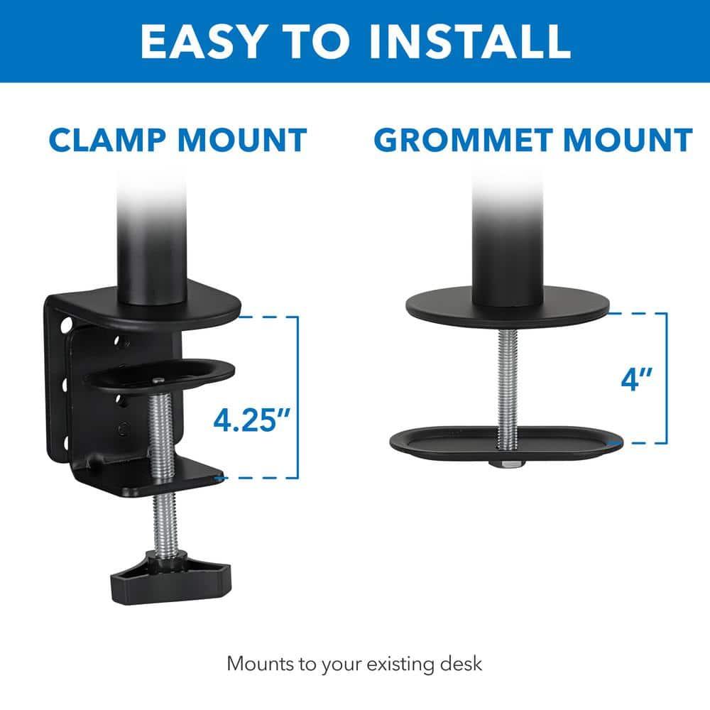 Mount-it Mount-It Height Adjustable Laptop Desk Stand with Articulating Vented Laptop Tray Mount & C-Clamp