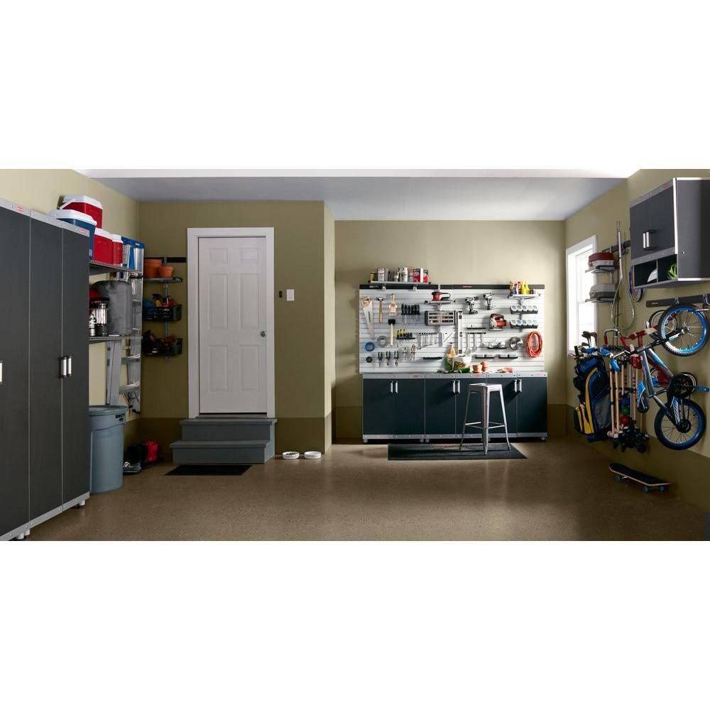 Rubbermaid Garage FastTrack Wall Bench Blox Bin (2-Pack), Gray