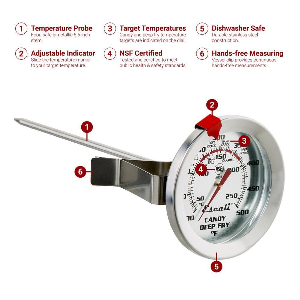 Escali Candy and Deep Fry Dial Thermometer 5.5" Probe