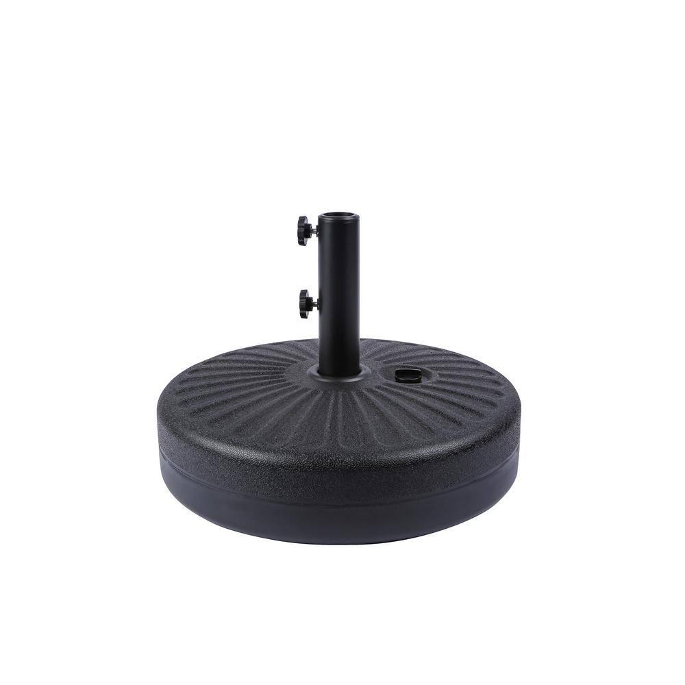 Westin Outdoor 9 Ft Patio Umbrella with Black Round Base Included for Outdoor Patio UV Weather Resistant, White