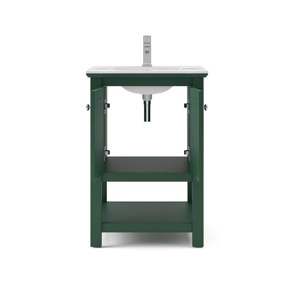 Manchester 24" Freestanding Single Sink Bathroom Vanity with Integrated Sink (Faucet Not Included)