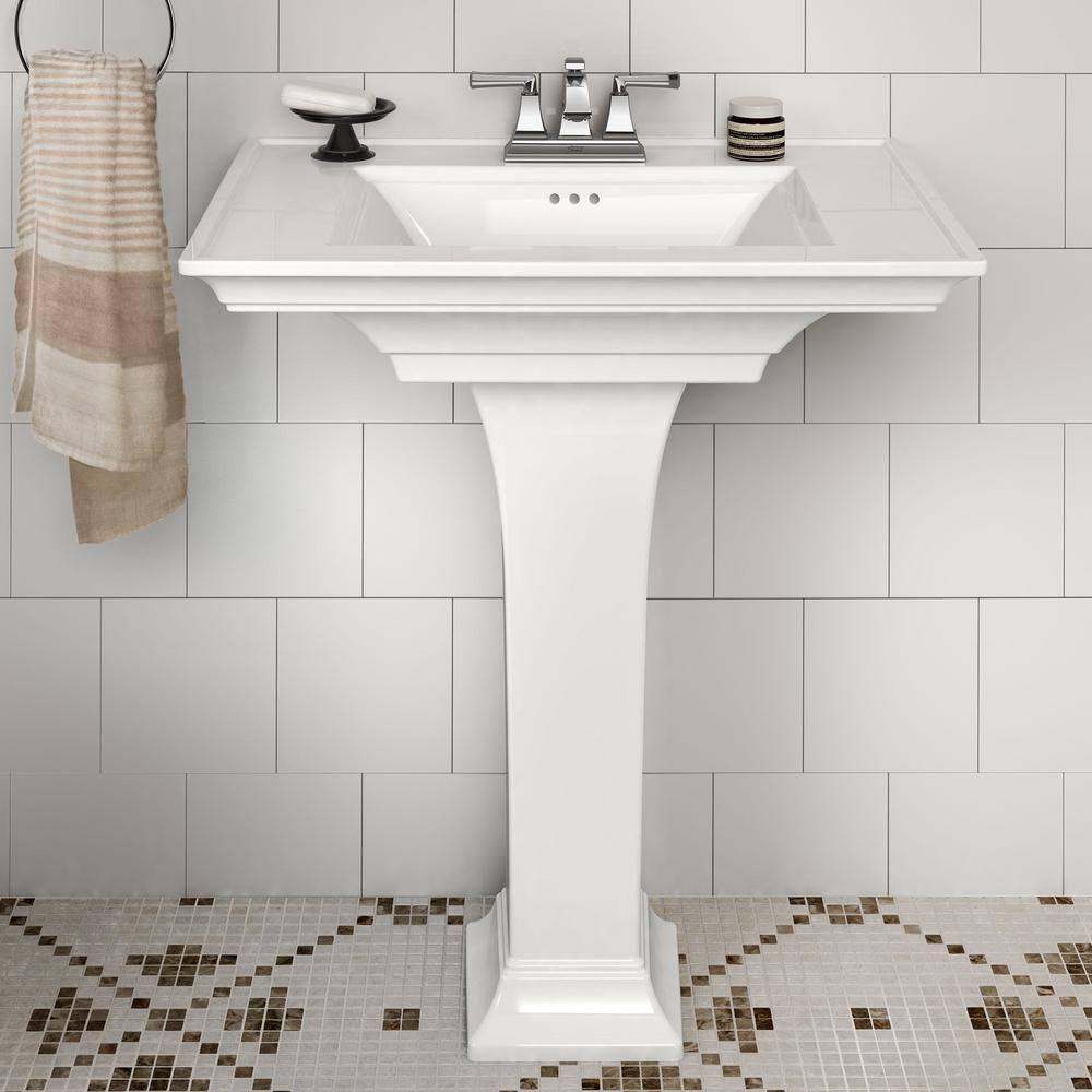 American Standard Town 22.5'' White Ceramic Rectangular Bathroom Sink with Overflow