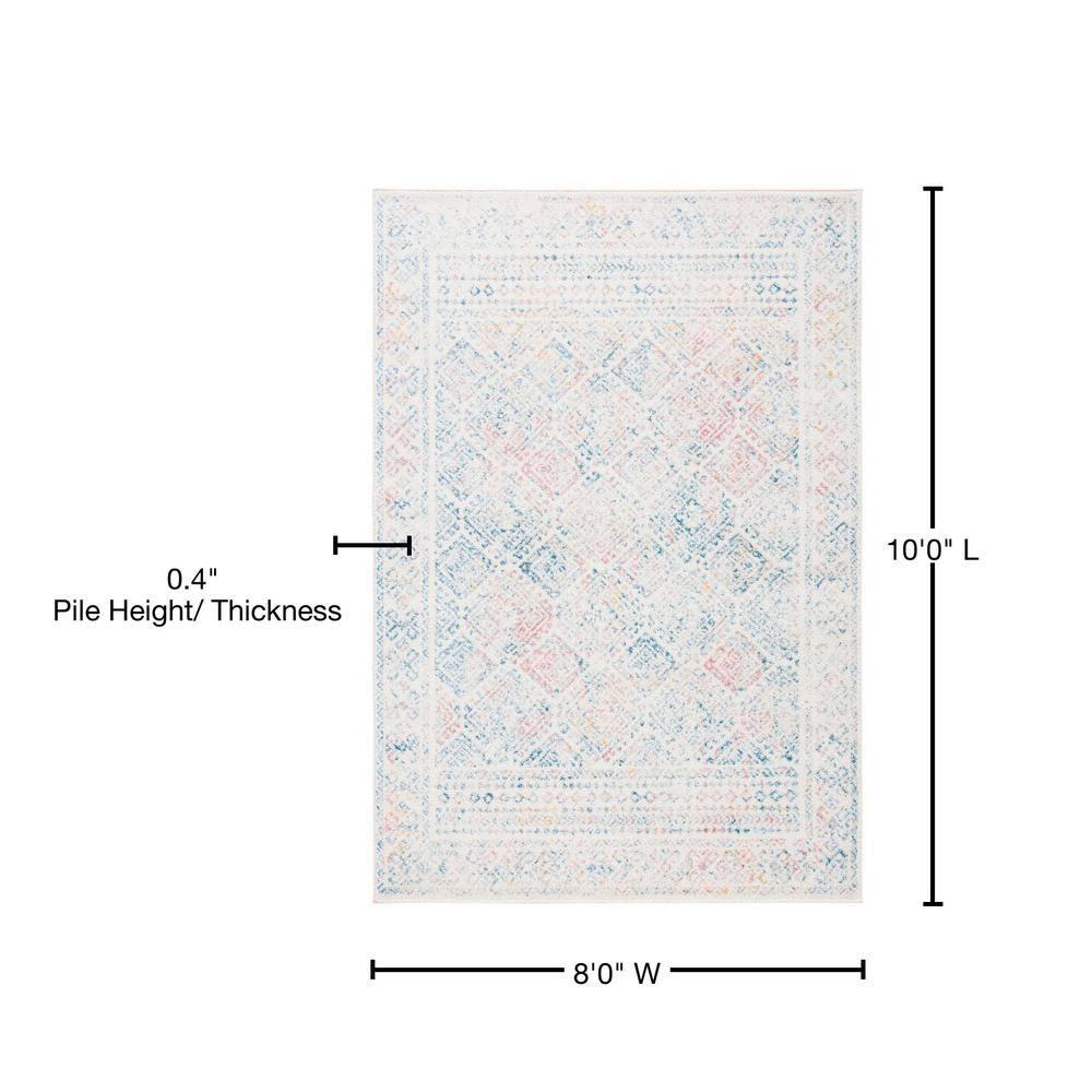 Tulum TUL264 Power Loomed Indoor Area Rug - Ivory/Terracotta - 8'x10' - Safavieh