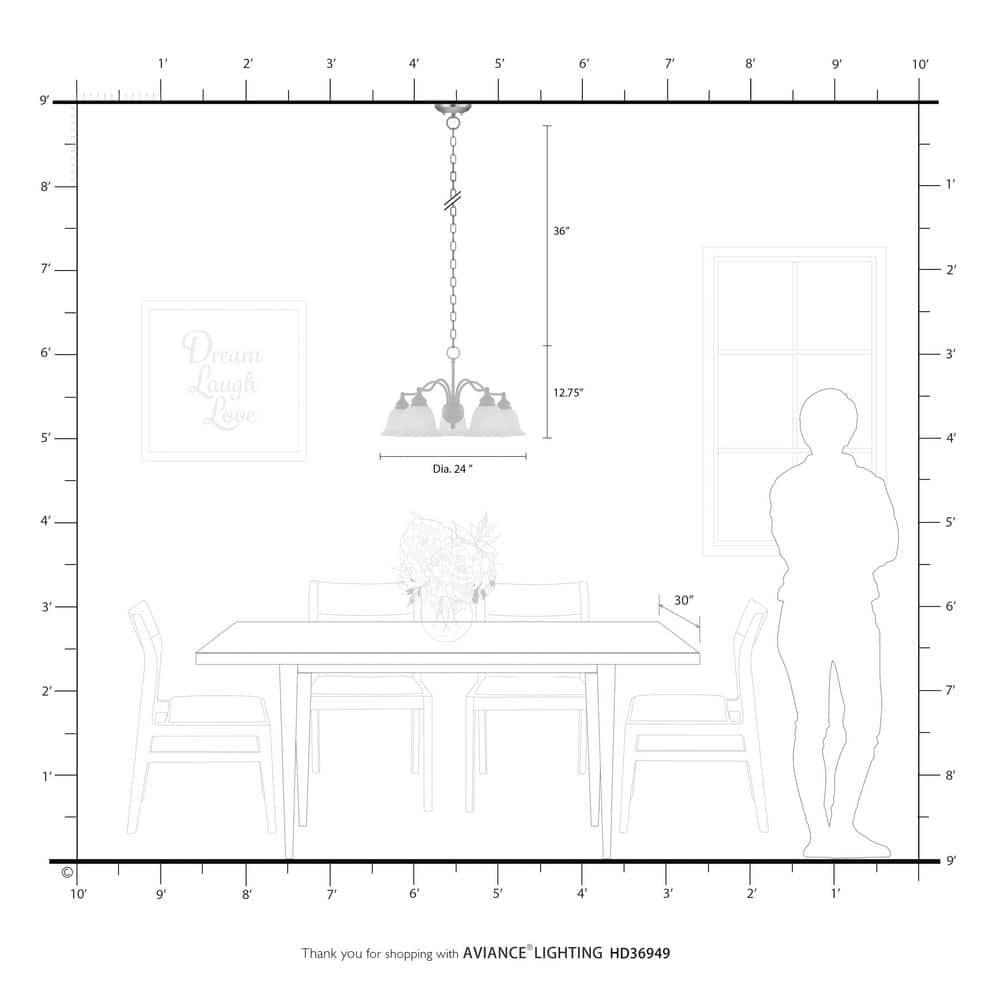 Livex Lighting Essex 5 - Light Chandelier in  Brushed Nickel