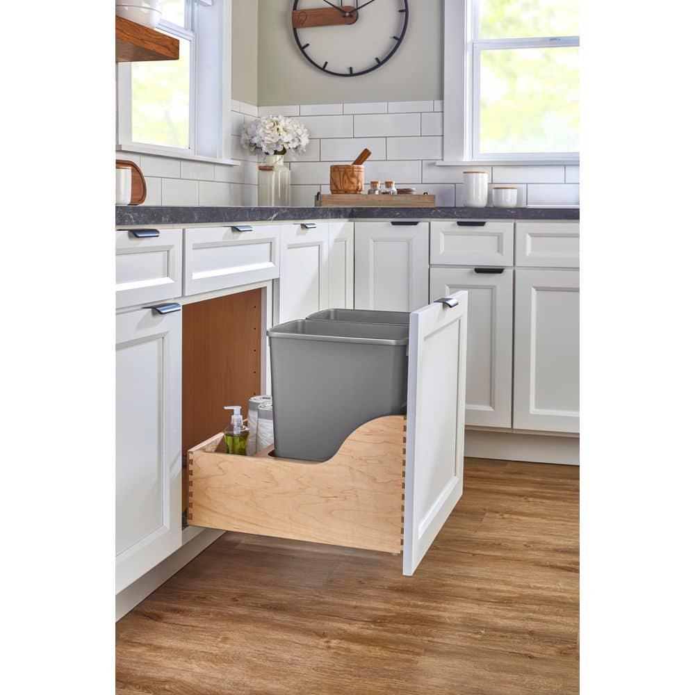 Rev-A-Shelf Wood Pullout Trash/Waste Container W/ Soft-Close