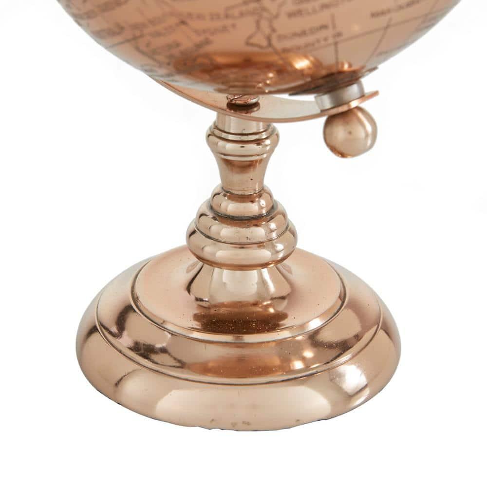 Novogratz Aluminum Metal Educational/Geographic Earth Rose Gold Globe