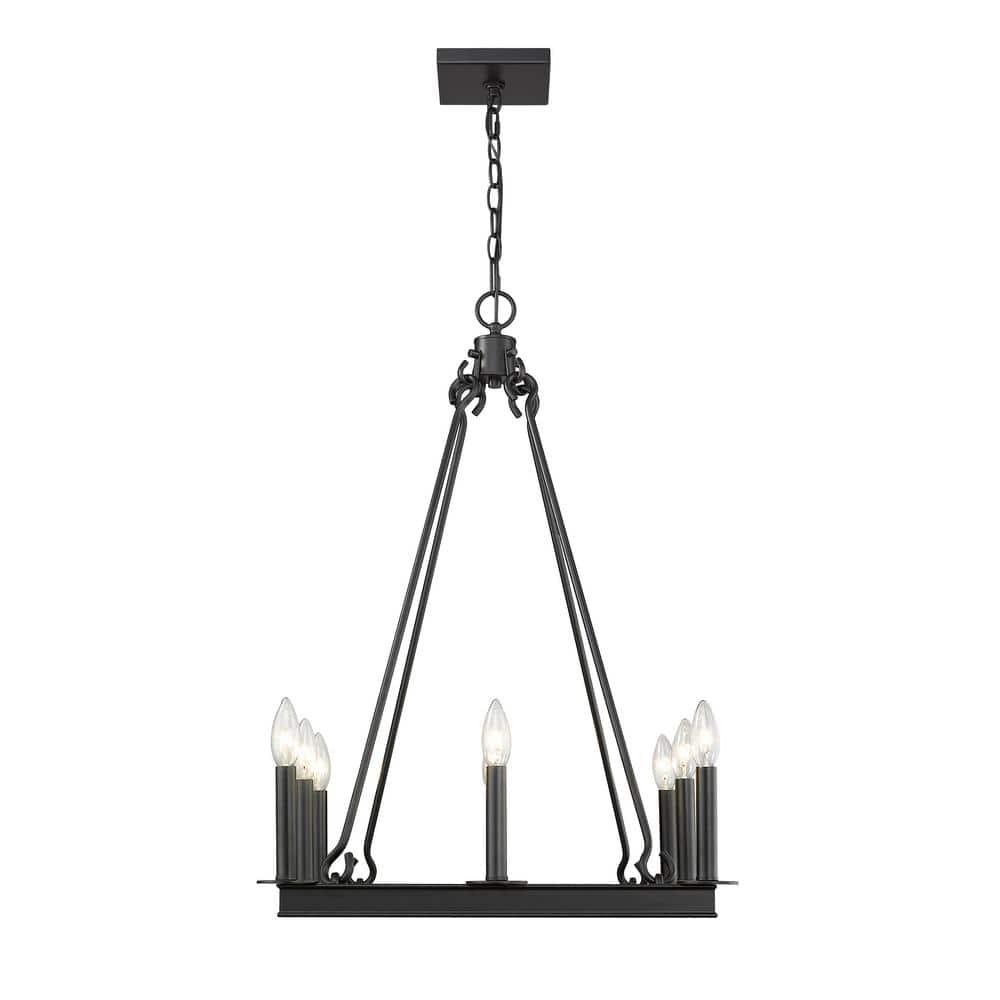 Z-Lite Barclay 8 - Light Chandelier in  Matte Black