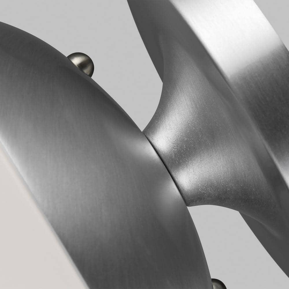 Satin Aluminum 8" Globe Semi Flush Mount Light