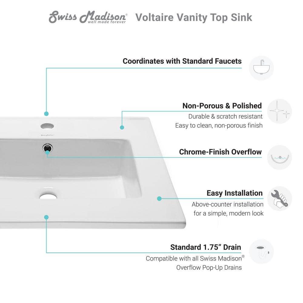 Voltaire 25" Single Bathroom Vanity Top