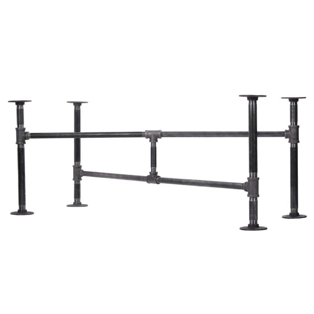 Pipe-Decor.com Turnpike Coffee Table Made with Wood Iron Steel
