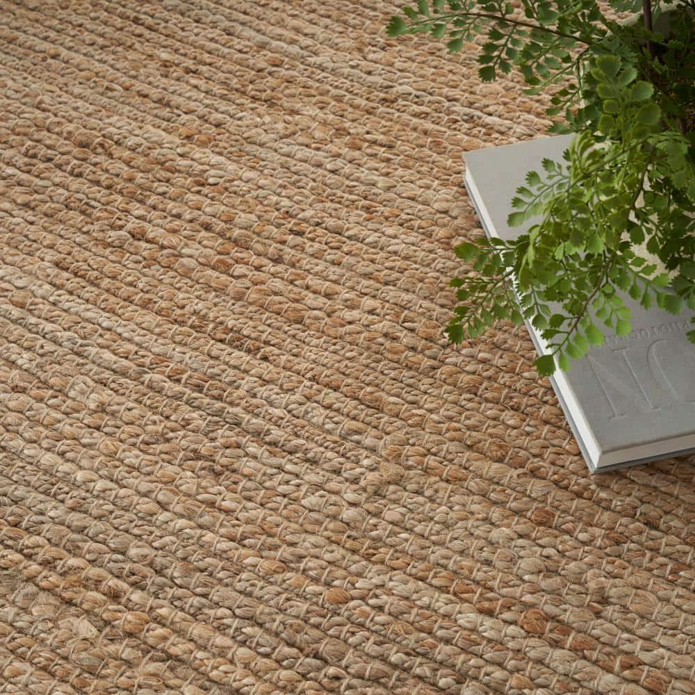 Nourison Hand Woven Natural Jute Rug Natural 8' x 10'