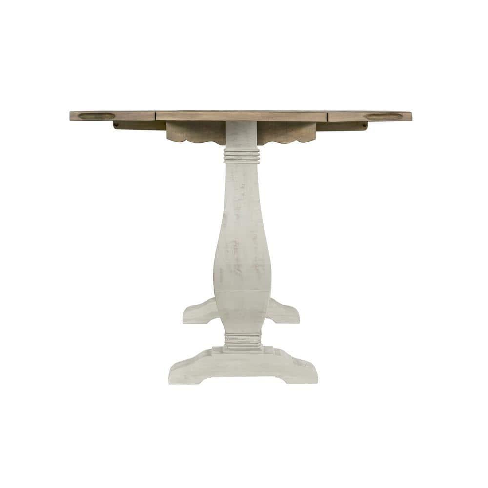 Martin Svensson Home Napa Solid Wood Flip Top Sofa Table White Stain and Natural