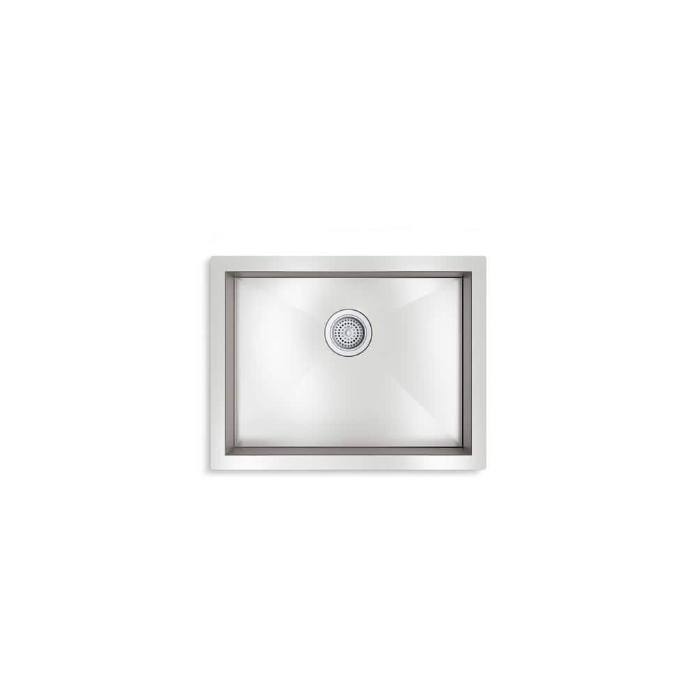 Vault 24-In X 18-1/4-In X 6-1/4-In Undermount Single-Bowl Kitchen Sink